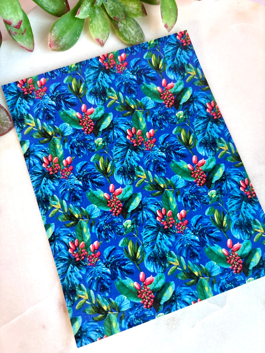 Blue Tropic Transfer Paper