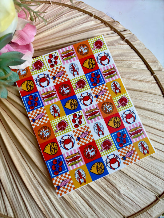 Coastal Lunch Squares Transfer Paper