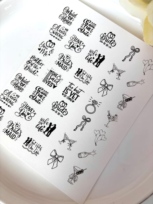 Bridal Sayings Charm Paper