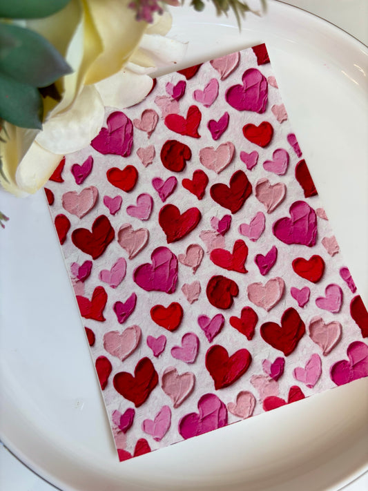 Impasto Hearts Transfer Paper