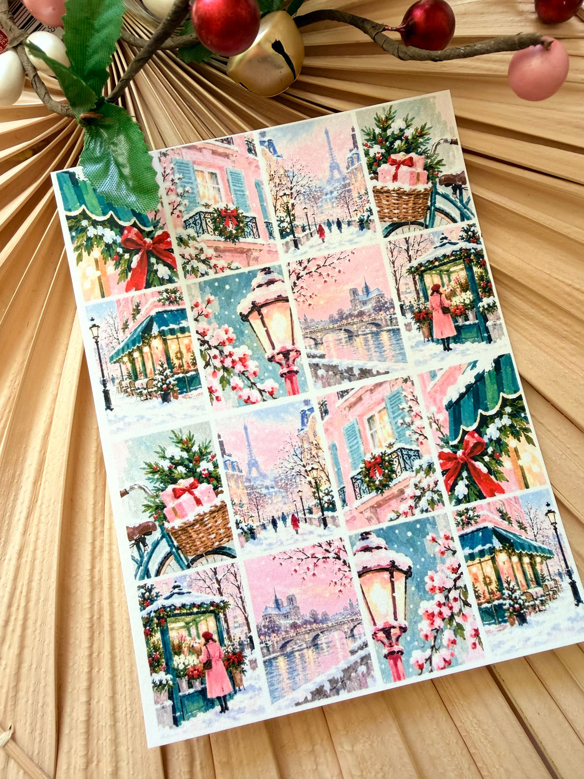 Paris in the Snow Tile Transfer Paper