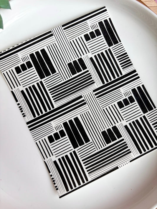 B&W Line Grid Transfer Paper