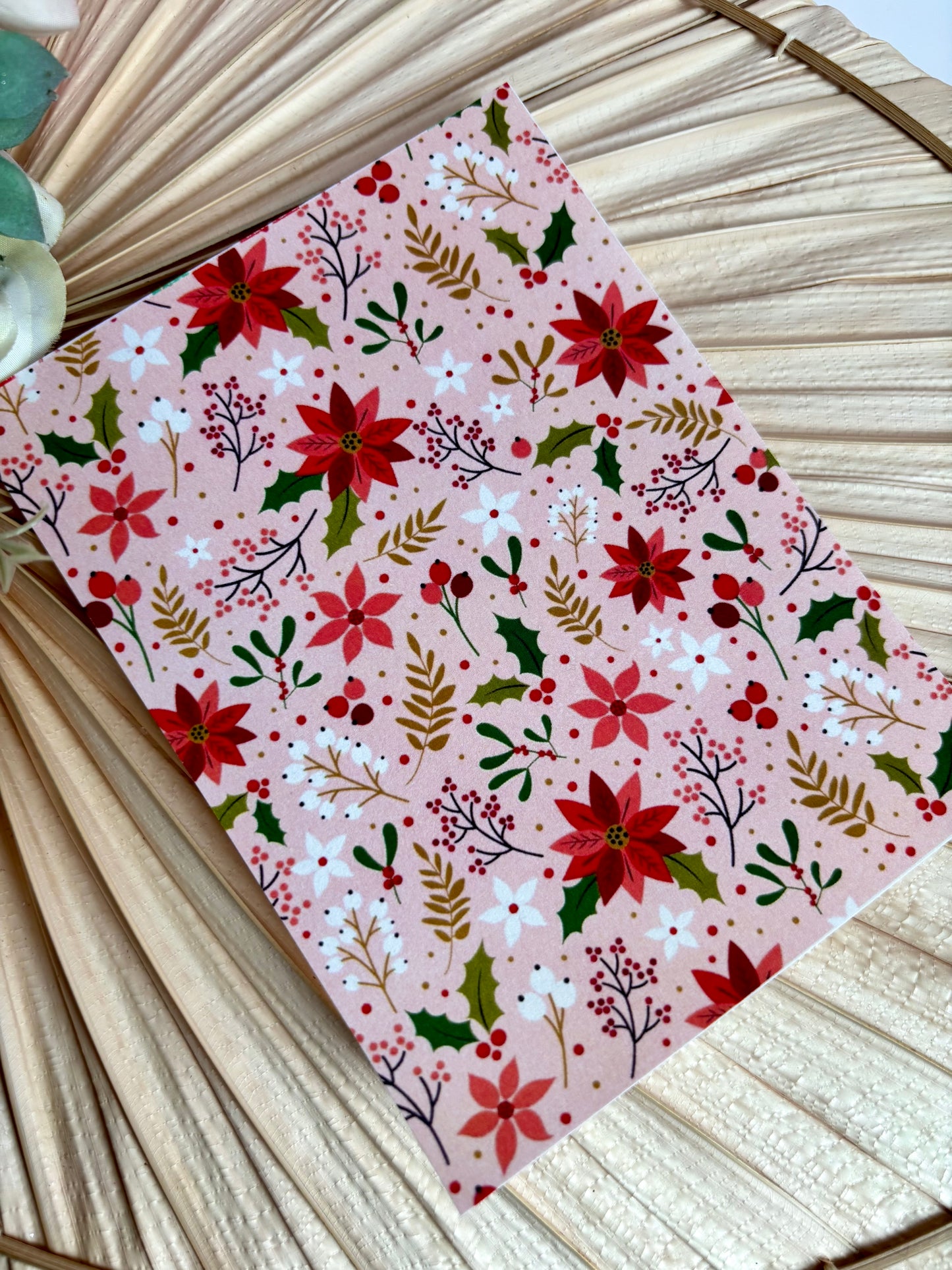 Ditsy Poinsettia Transfer Paper