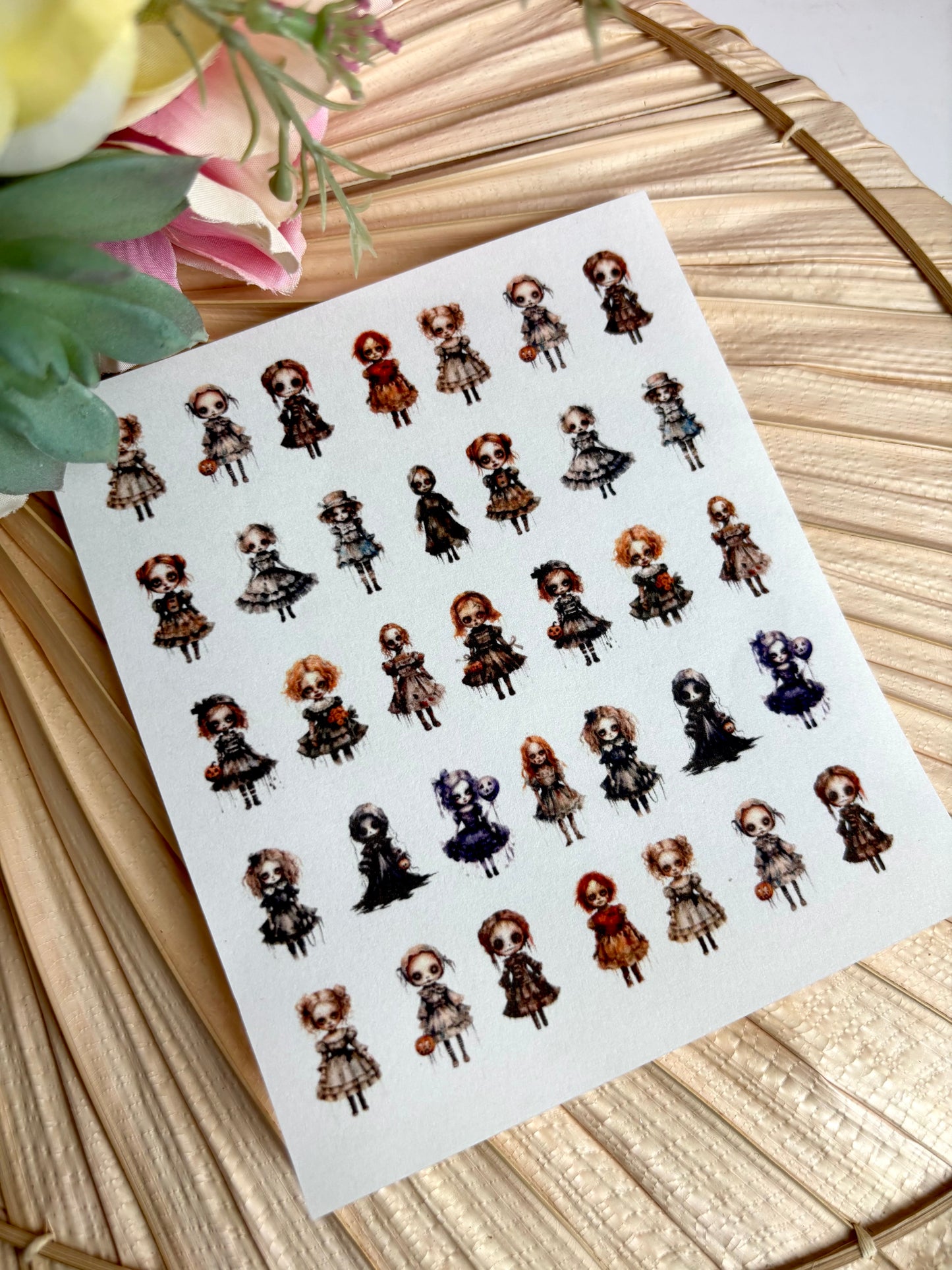 Creepy Doll Charms Transfer Paper