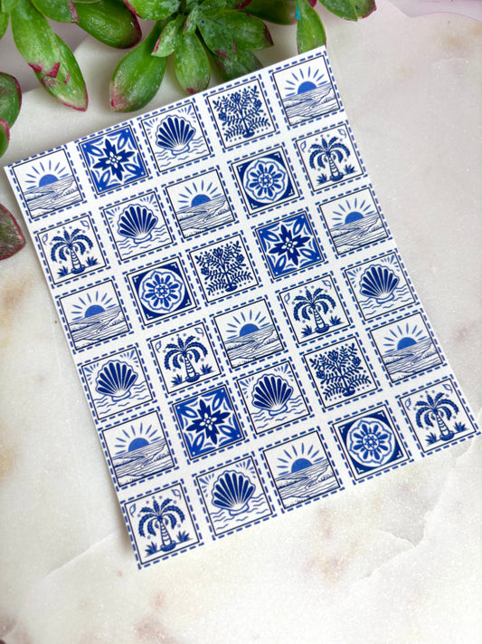 Blue Island Stamp Transfer Paper