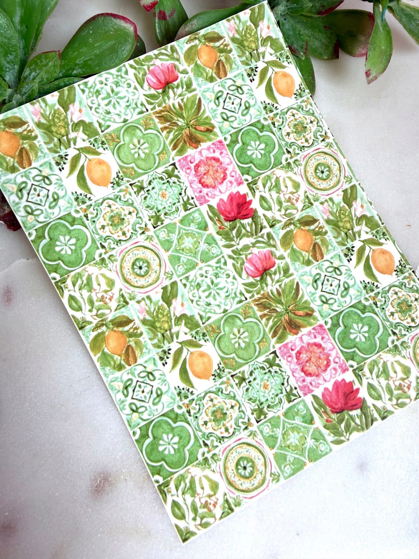 Mediterranean Whimsy Tile Transfer Papers