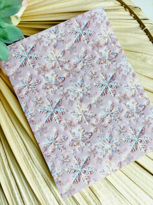 Pink Snowflake Transfer Paper