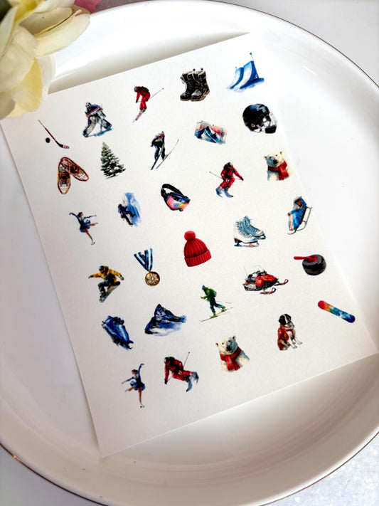 Winter Sports Charm Paper
