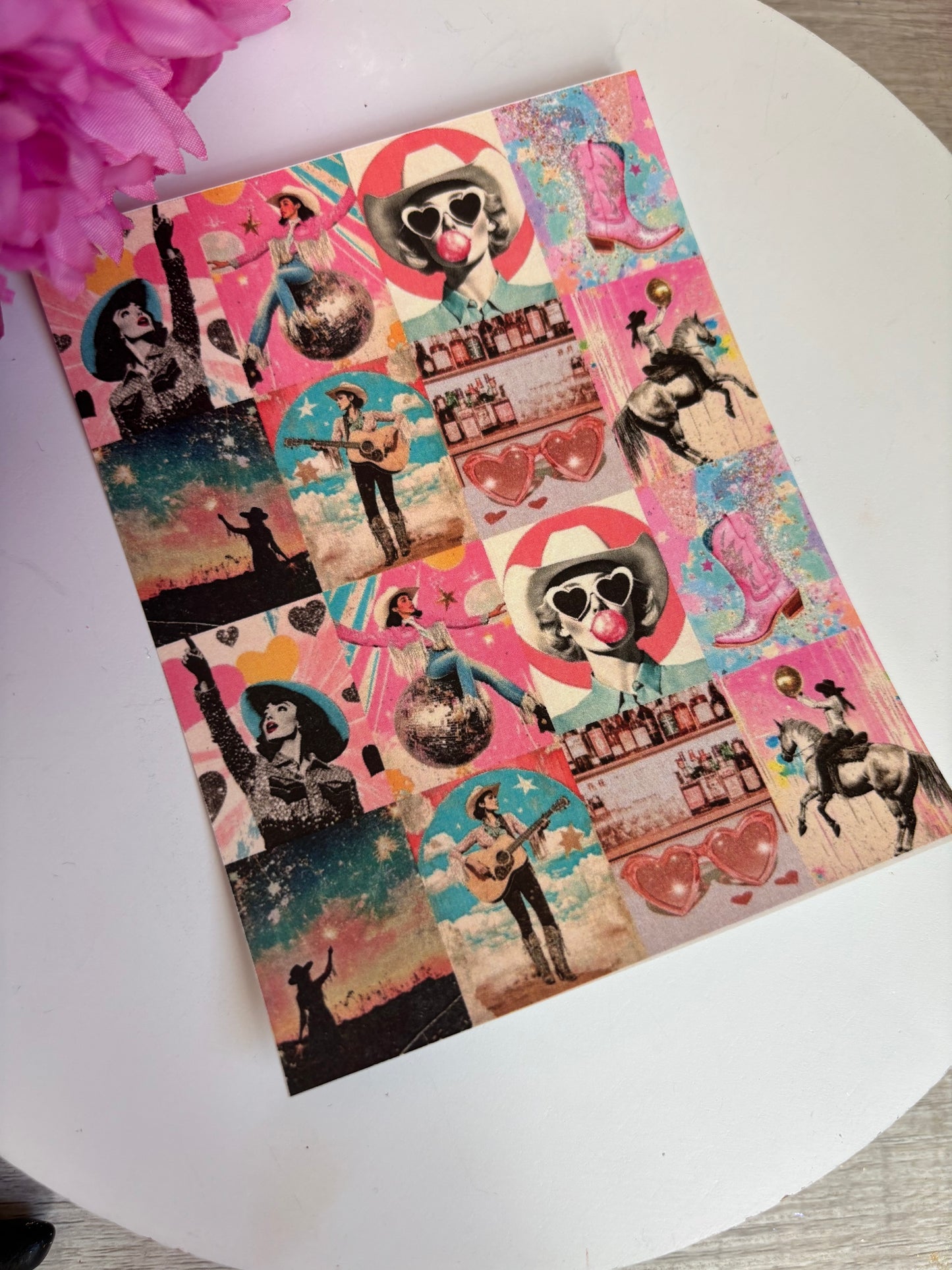 Disco Cowgirl A Transfer Paper