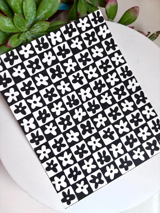 Flower Check Transfer Paper