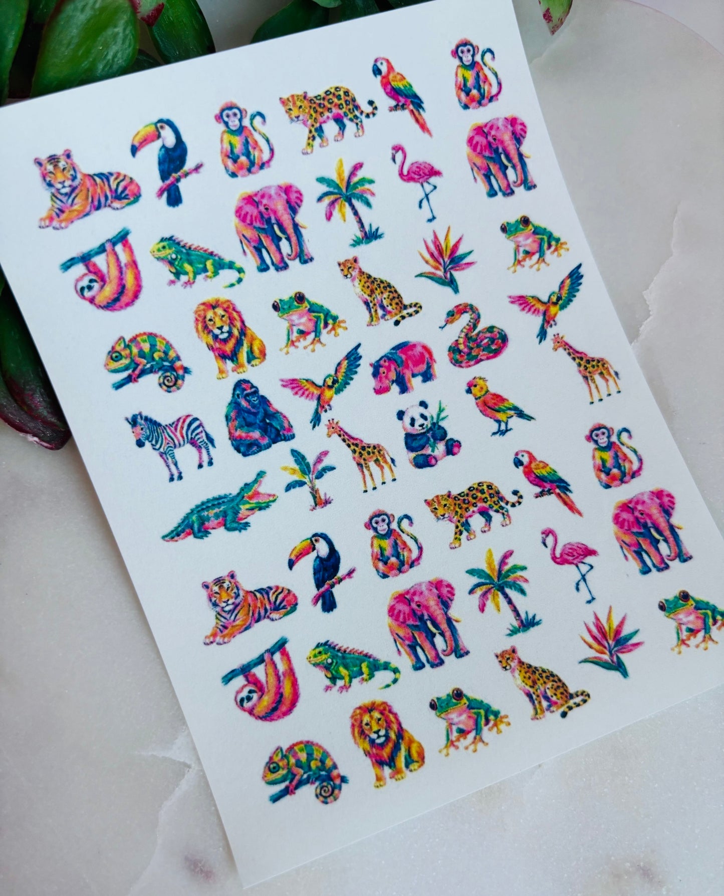 Whimsy Animal Charm Transfer Paper