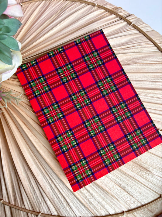 Bright Red Tartan Transfer Paper