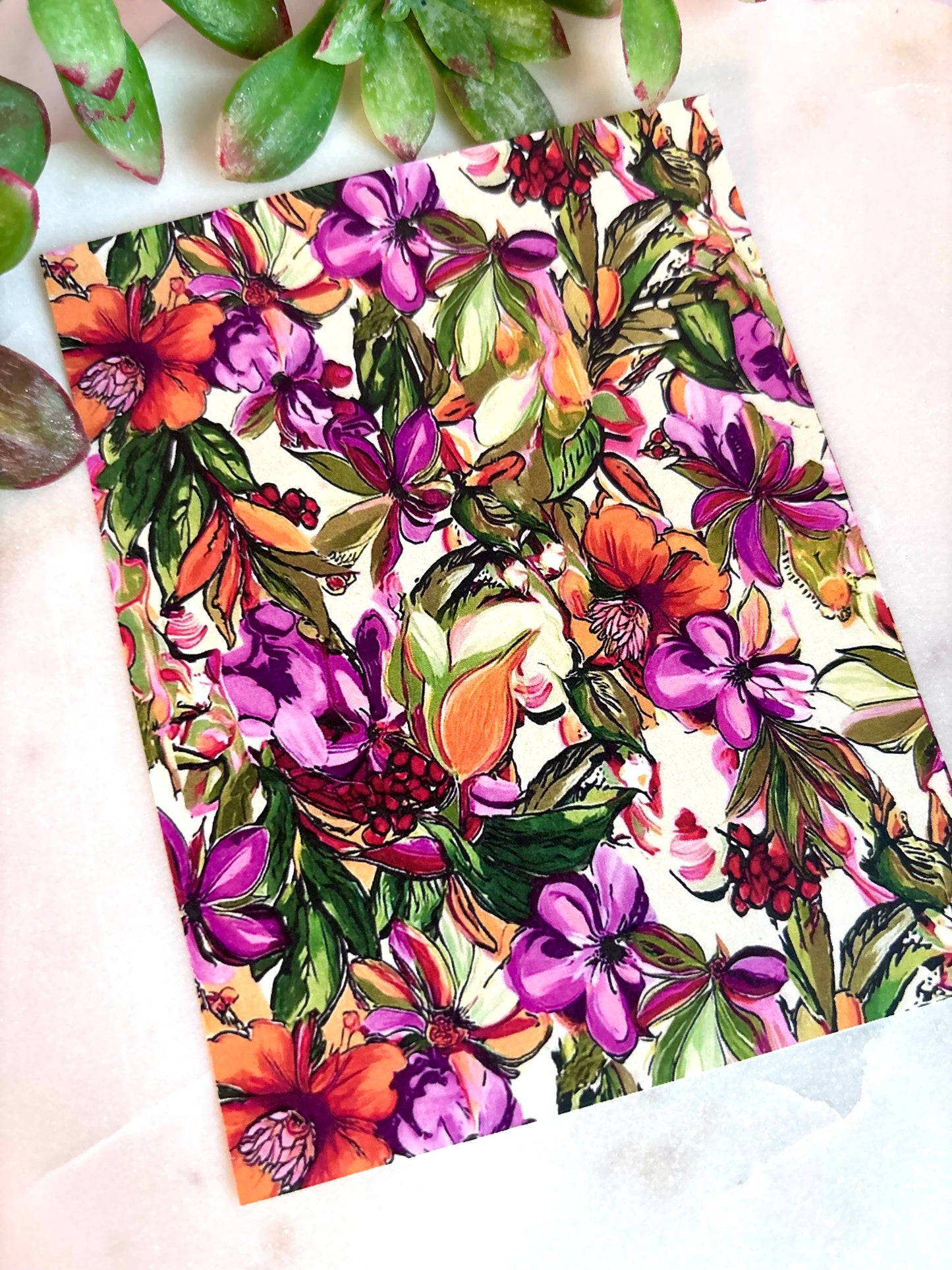 Tropical Vine Flower Transfer Paper