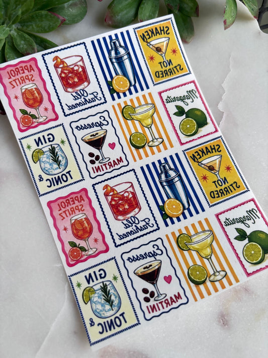 Cocktail Tile Transfer Paper
