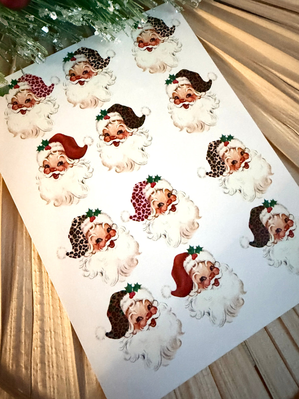 Santa with a Twist Transfers & Fitted Cutters Set