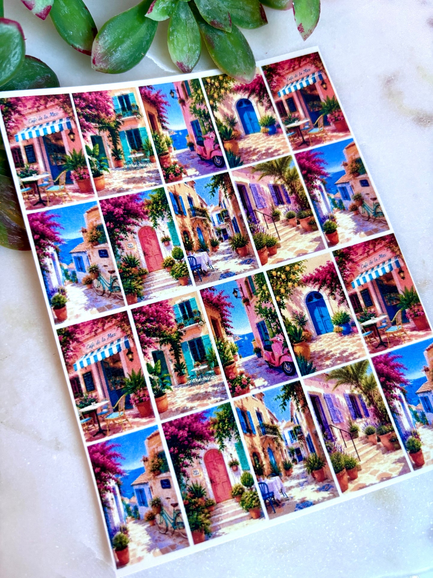Colorful Travels Tile Transfer Paper