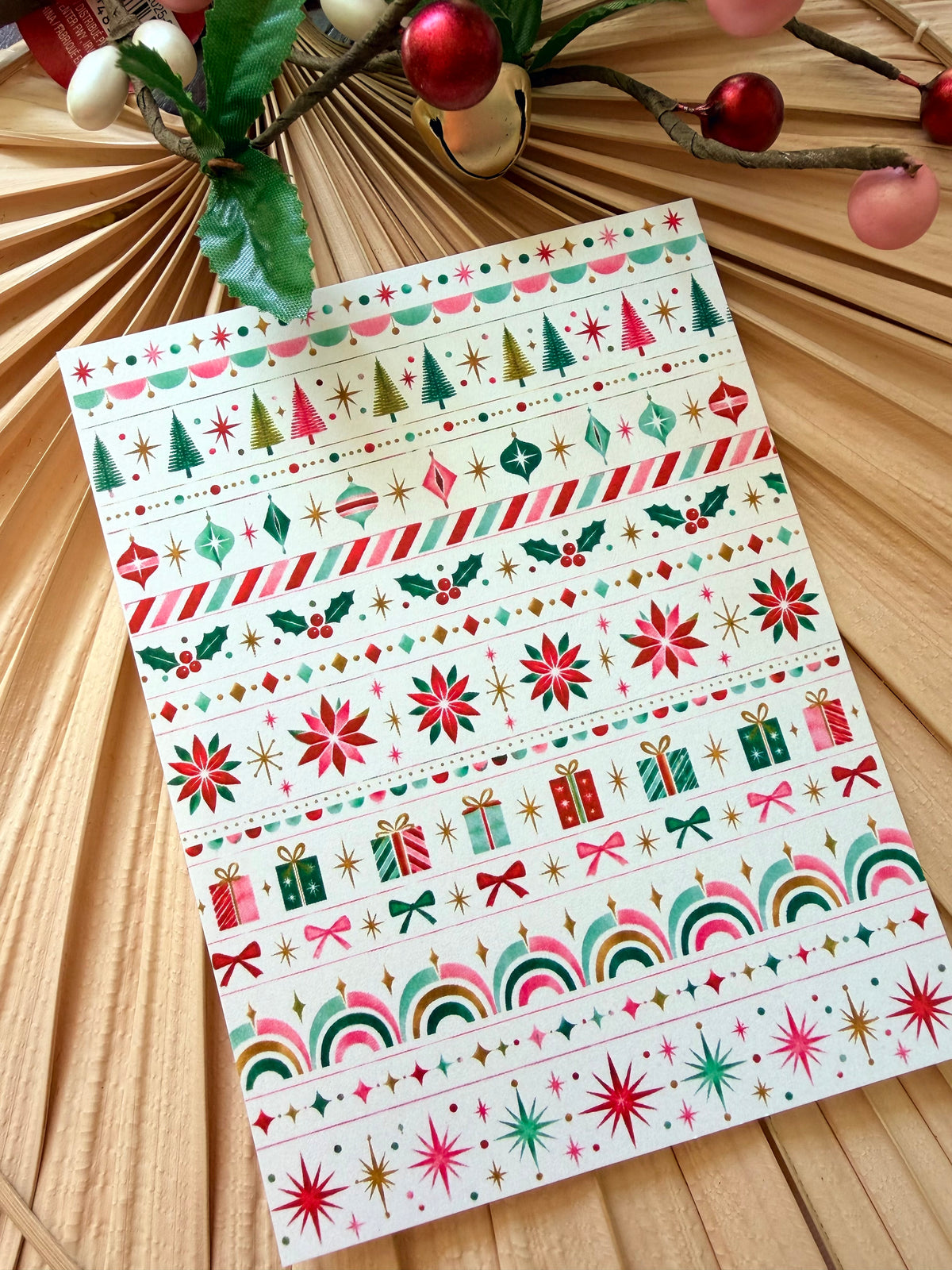 Holiday Rows Transfer Paper