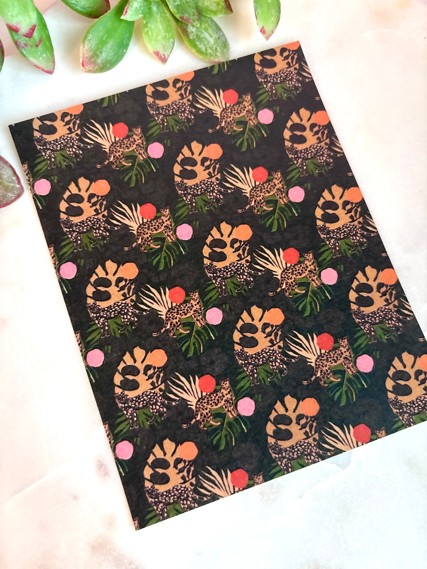Leopard Monstera Transfer Paper