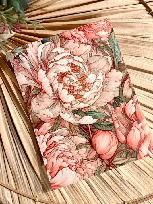 Blush Floral Transfer Paper