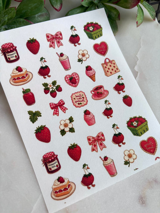 Sweet Strawberry Charm Transfer Paper