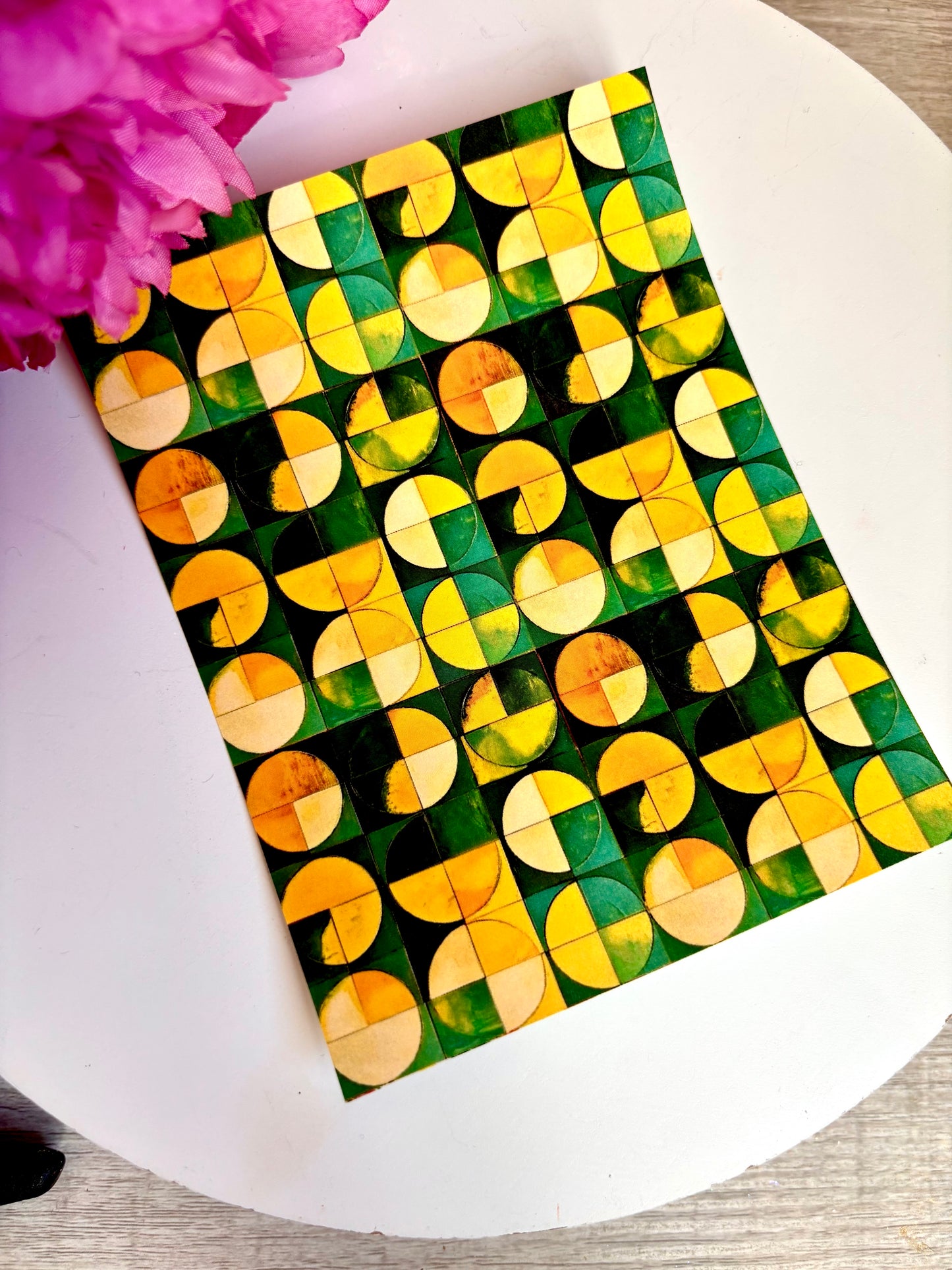 Yellow & Green Mod Transfer Paper
