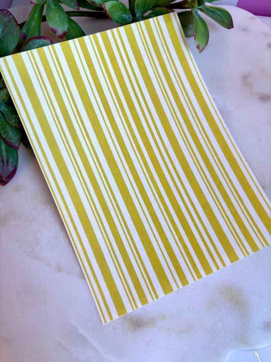 Lemon Stripe Transfer Paper