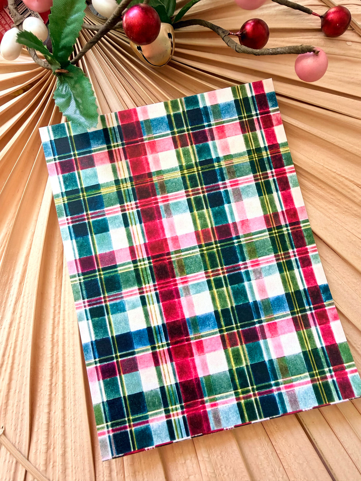 Holiday Velvet Plaid Transfer Papers