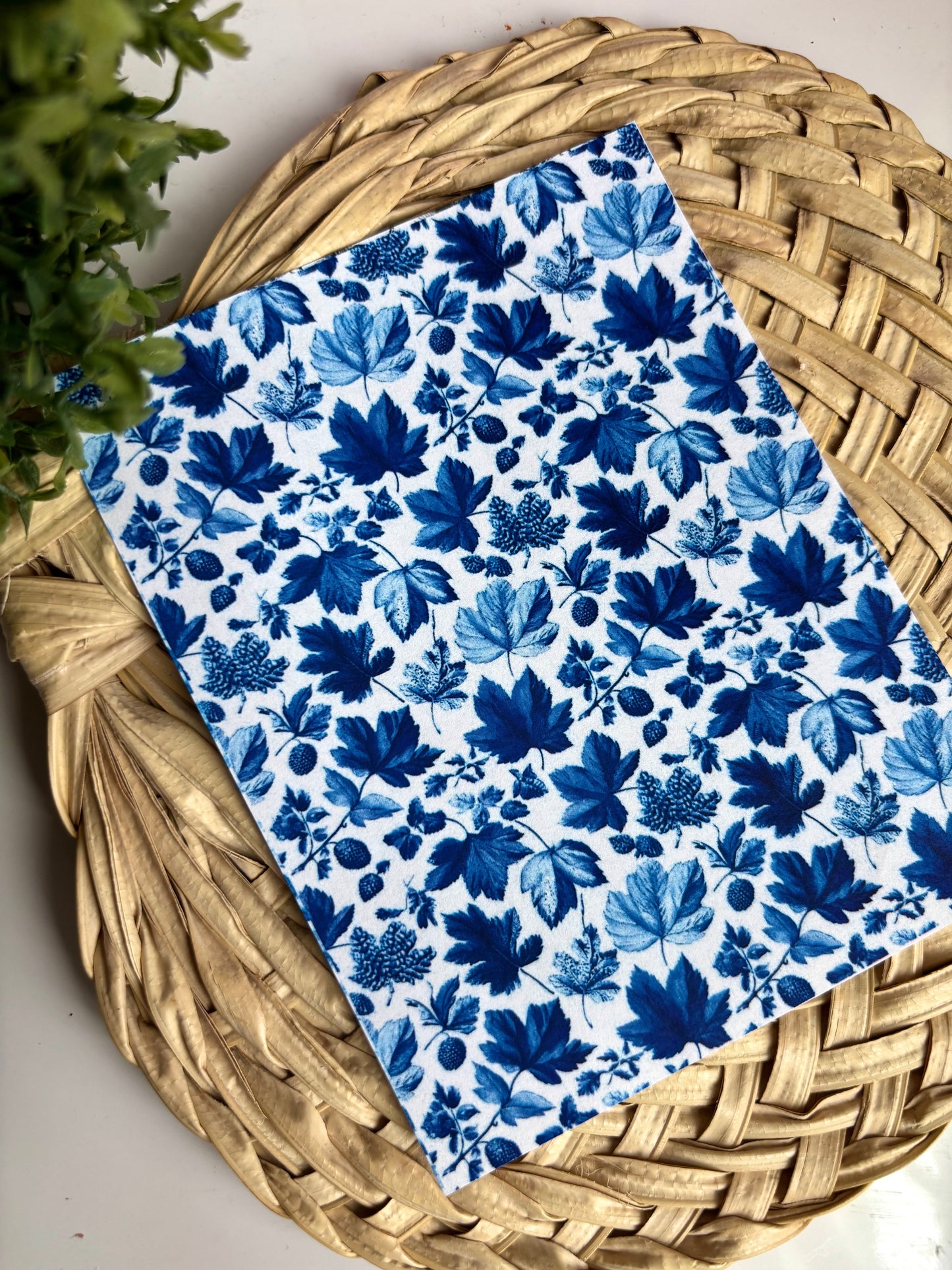Blue Leaves Transfer Paper