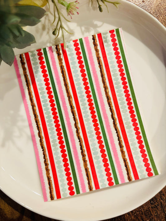 Festive Holiday Stripe Transfer Paper