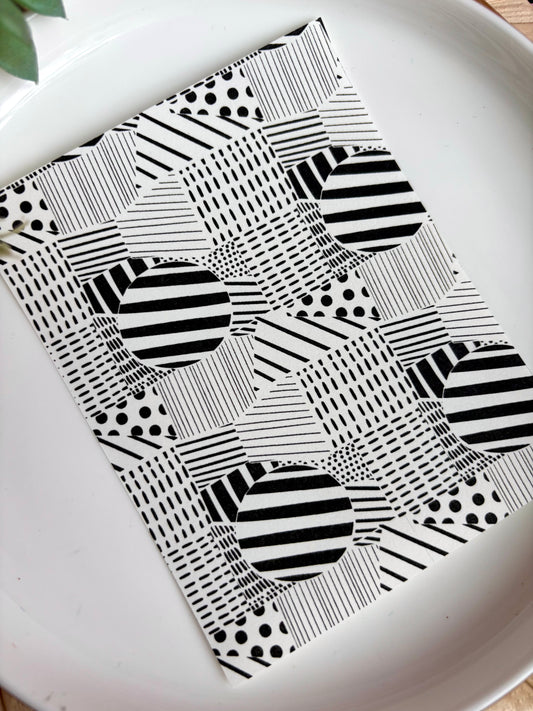 B&W Geo Collage Transfer Paper