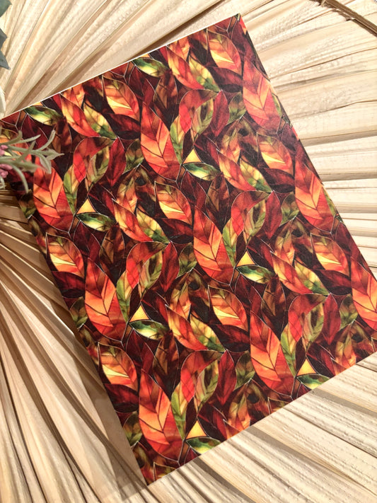 Leaves Stained Glass Transfer Paper