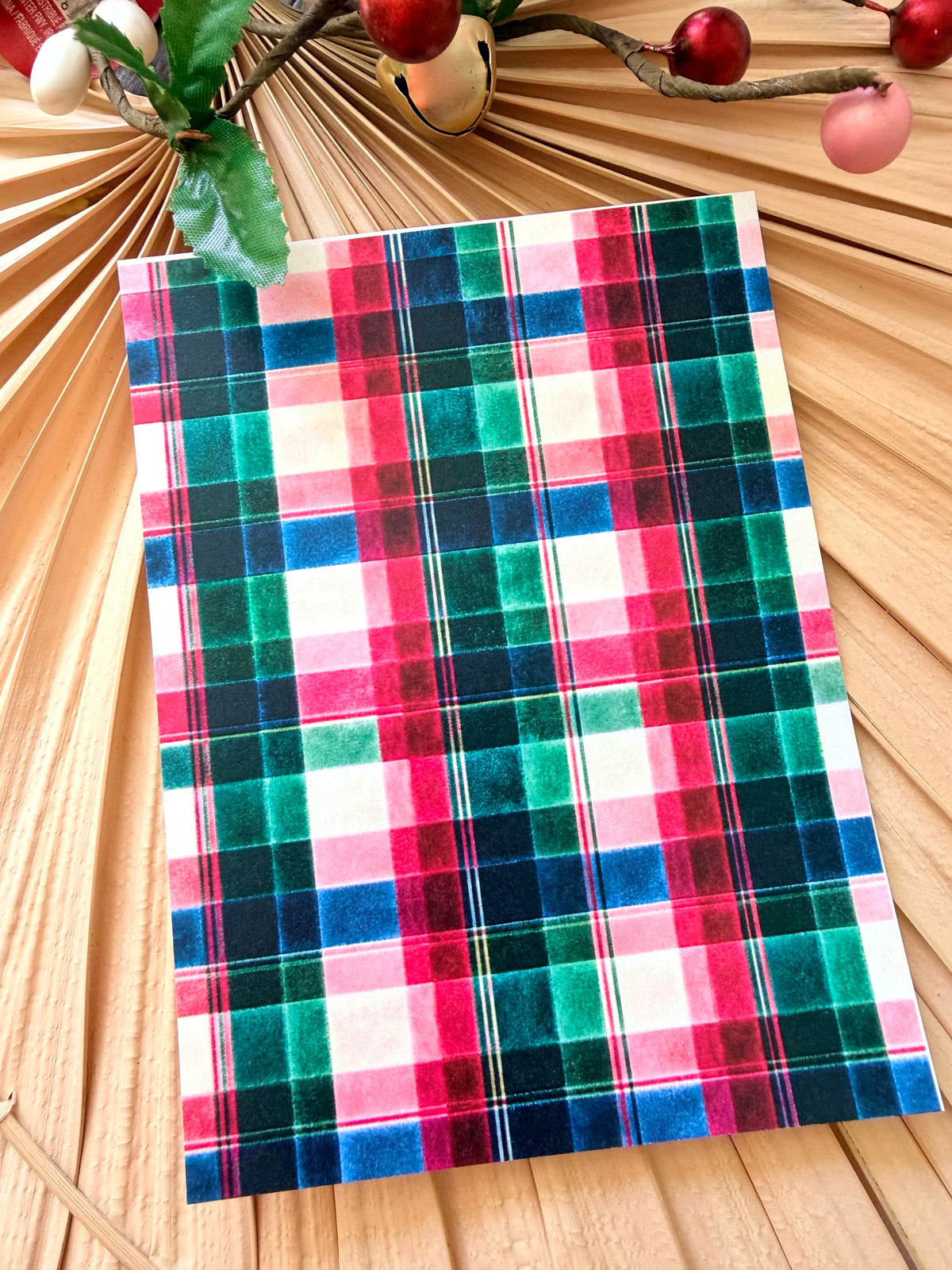 Holiday Velvet Plaid Transfer Papers