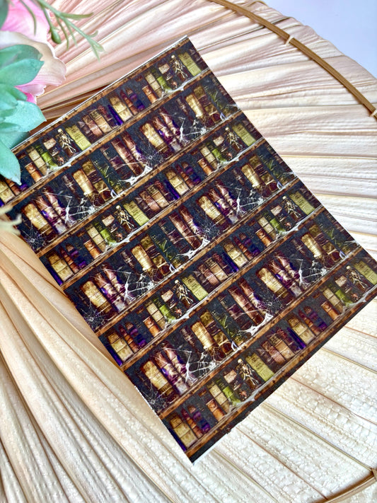 Haunted Library Transfer Paper