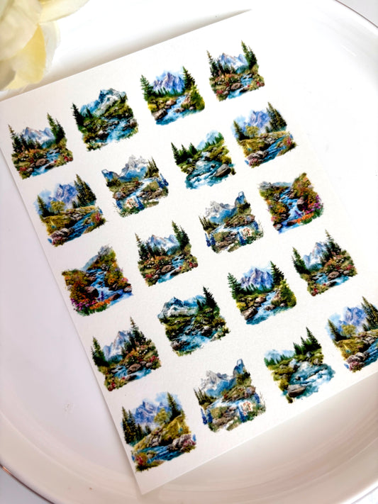 Mountain Scene 1” Transfer Paper