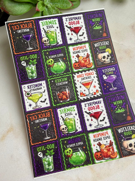 Halloween Cocktail Transfer Paper
