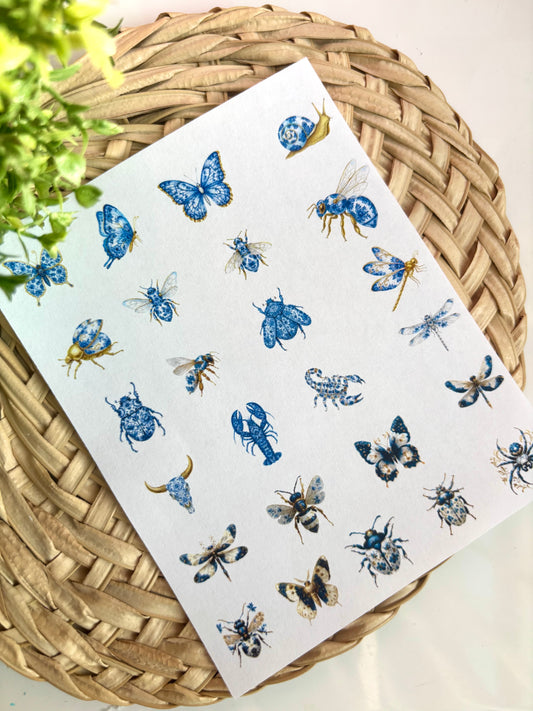 Insect Chinoiserie Charm Transfer Paper