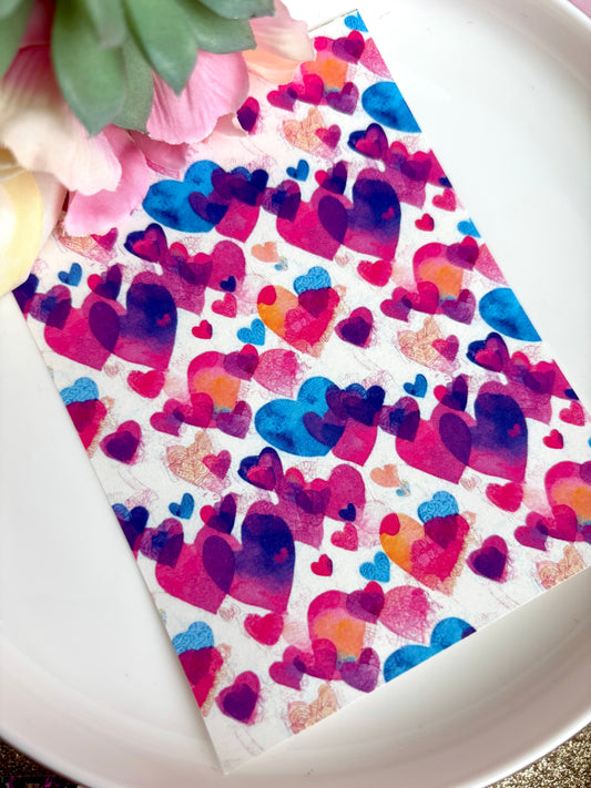 Overlapping Hearts Transfer Paper