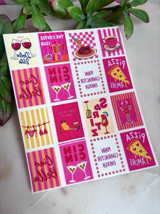 Cin Cin Spritz Tile Transfer Paper