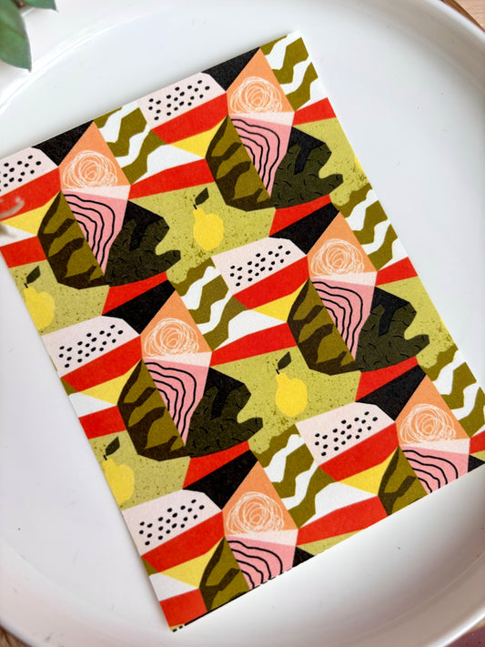 Green Art Collage Transfer Paper