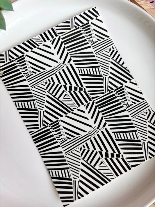 B&W Diagonal Collage Transfer Paper