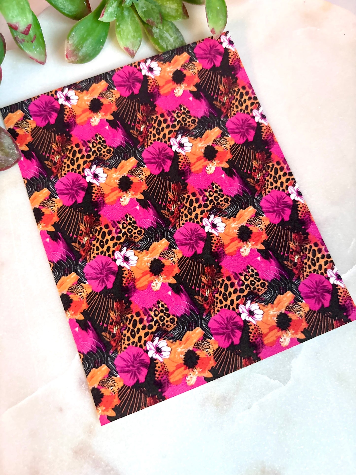 Leopard Floral Transfer Paper