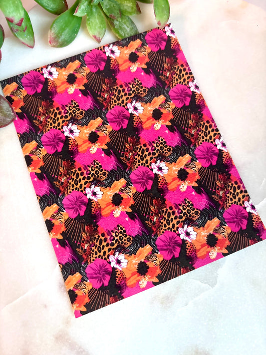 Leopard Floral Transfer Paper