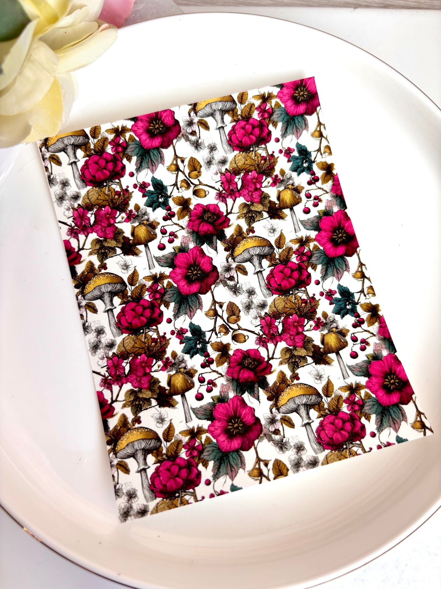 Mushroom Flower Transfer Paper
