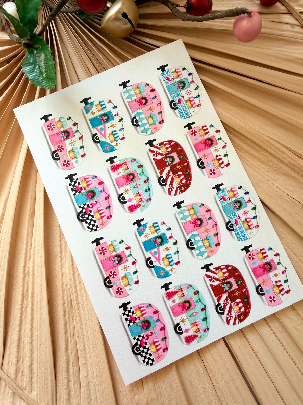 Retro Holiday Camper Transfers & Fitted Cutter