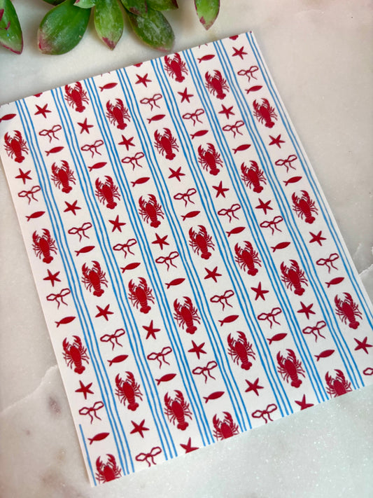 Sea Bow Stripe Transfer Paper