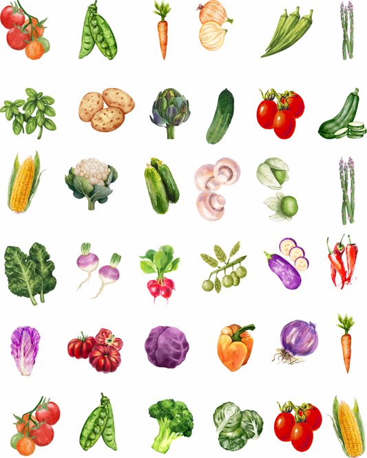 Veggie Charms Transfer Paper