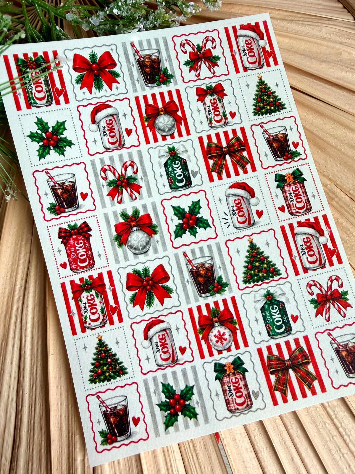 Holiday Soda Tile Transfer Papers