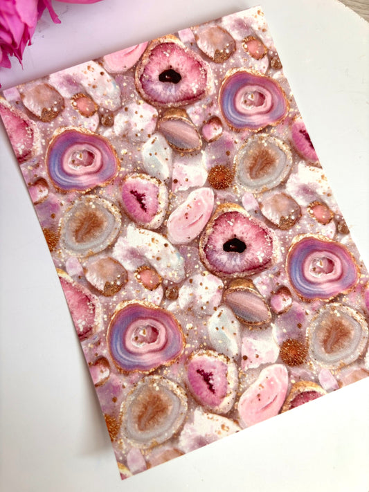 Pink Geode Mix Transfer Paper