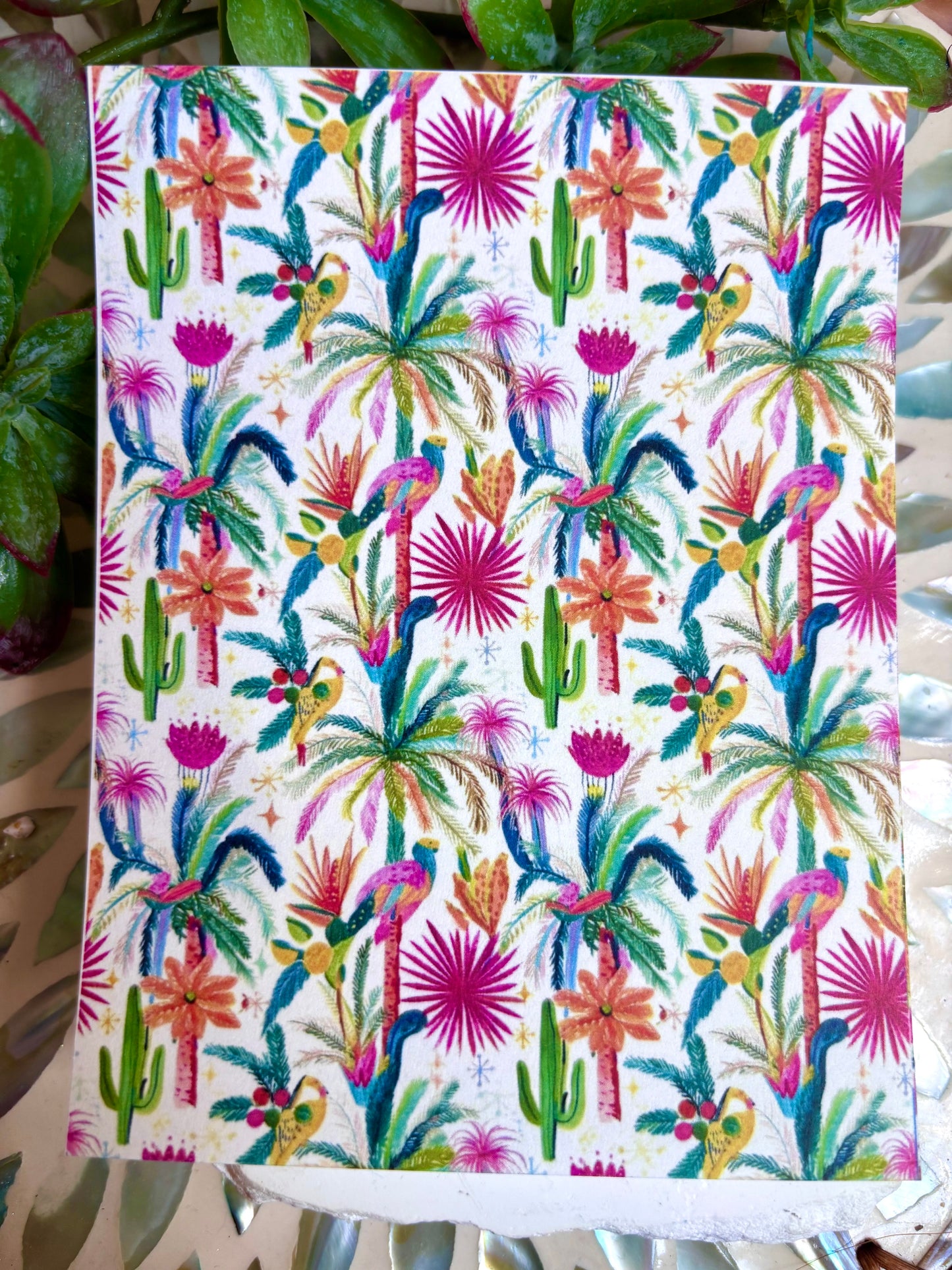 Colorful Palm Transfer Paper