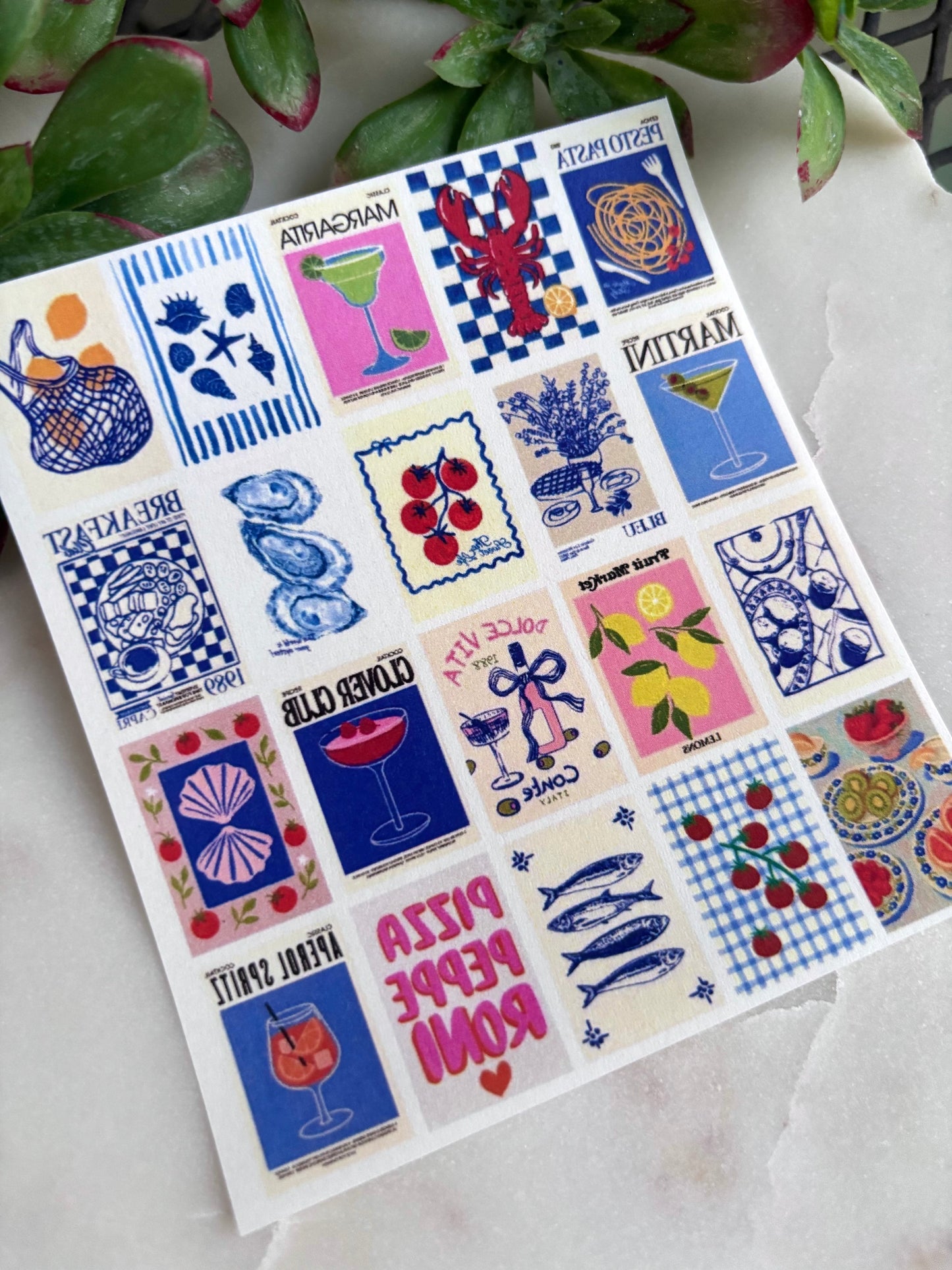 Dinner Club Tile Transfer Paper